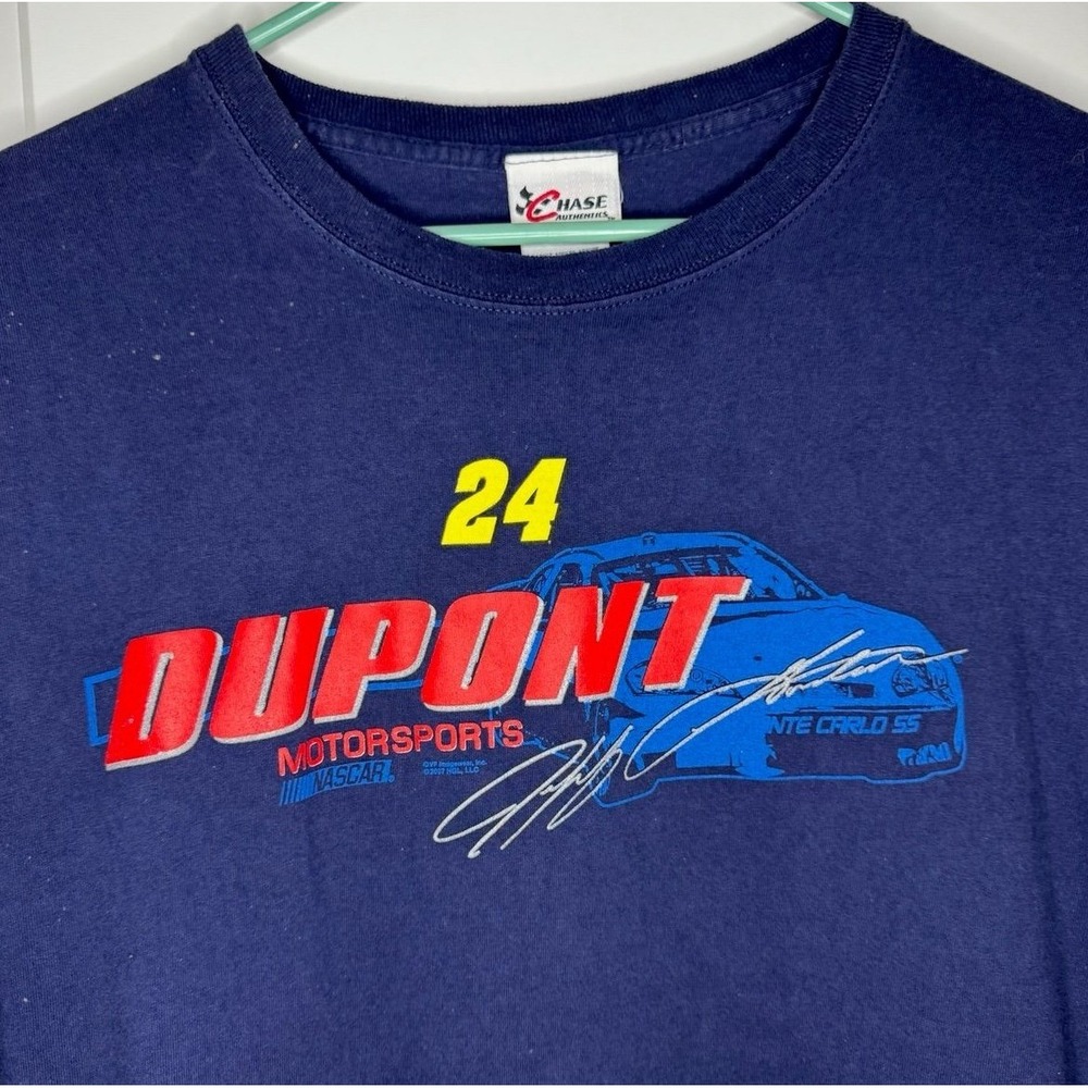 Vintage Chase Authentics Jeff Gordon DuPont #24 NASCAR Graphic T-Shirt Mens XXL